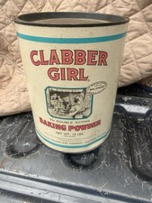 Very Nice Vintage 10 Lb Clabber Girl Baking Powder Tin Still Has Price On Top picture