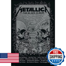 BUY ART FOR LESS Officially Licensed Metallica - Black Album 24 x 36 Inch Art Po picture