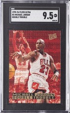 1995-96 FLEER ULTRA DOUBLE TROUBLE #3 MICHAEL JORDAN SGC 9.5 picture