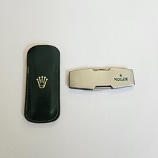 Authentic Rolex ASTAL Stainless Pocket Knife VIP Gift Jubilee Engraved Pouch picture