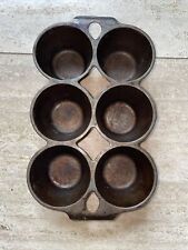 Vintage Griswold Erie, PA U.S.A. Raised Letters No.18 Cast Iron Muffin Pan 6141 picture