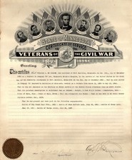 Civil War Battles Veterans Certificate Minnesota State Signed Governor 14