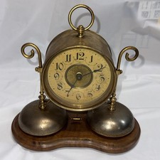 Antique Gebrüder Junghans two-bell alarm clock 