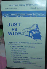 vhs cassette tape 1992 just as wide shortlines logging trains steam locomotives picture