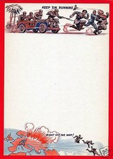 1940's WWII Humorous US Army Stationary Sheet Hitler #1 picture