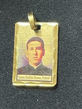 Rare San Toribio Romo Signed Canonizacion 21/Mayo/2000 Charm Pendant Medal picture