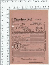 Historical document tax map Berlin 1927 picture