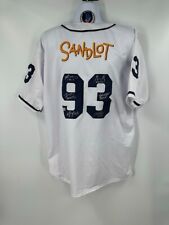 The Sandlot Cast Multi-Signed Auto by 6 PlayersCast Baseball Jersey Beckett COA picture