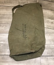 US Army Clothing Post WW2 Era Vintage 40s Military Bag Barrack 1940s Laundry Bag picture