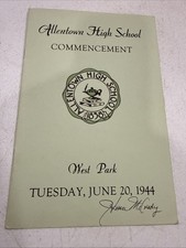 VTG Allentown High School Commencement 1944 West Park 76th Ceremony Program picture