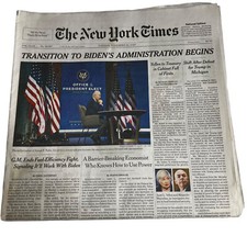 New York Times Paper November 24 2020 Transition to Bidens Administration Begins picture