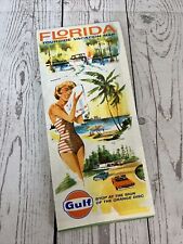 Vintage 1971 Gulf Oil Florida Tour Guide Vacation Map Ephemera Gas Advertisement picture