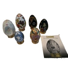 Franklin Mint 6 Egg Collection Eggs With Stanfs Measure 2