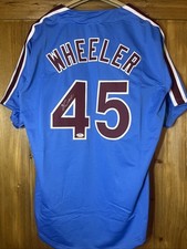 Autographed/Signed Zack Wheeler Philadelphia Blue Retro Jersey PSA COA picture