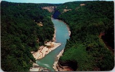 Letchworth State Park Castile New York Gorge E Postcard PM Fredonia NY Cancel 2c picture