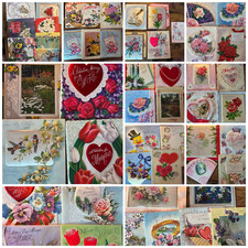 Lot of 53 Vintage 1940s-60s Greeting Cards, Wife, Mother, Valentine, Christmas picture