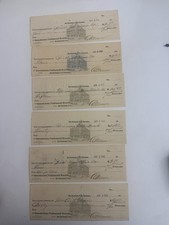 6 Antique 1920-1922 Dominion National Bank Bristol VA Cancelled Checks picture