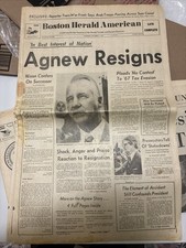 Vintage Newspaper “Agnew Resigns” Pages 1-32. Good Condition picture