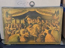 VNTG George Washington Trenton Reception Wooden Decoupage Plaque 14.25