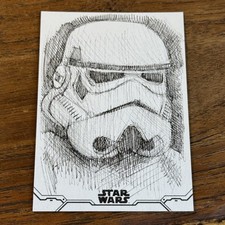 Stormtrooper 2020 Topps Star Wars Holocron SKETCH 1/1 Card by Andrew Fry picture