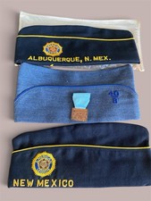 3 Vintage American Legion Garrison Hats New Mexico Albuquerque 40 & 8 Lot picture