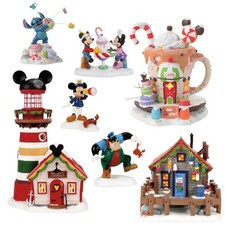 Dept 56 2026 DISNEY VILLAGE SET/7 MICKEY'S PEPPERMINT VILLAGE & COASTAL VILLAGE picture