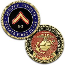 Marine Private First Class E2 Challenge Coin picture