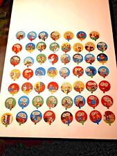 Vintage Topps 1971 Rocks O' Gum Candy Lids Complete 55 Tops Set picture