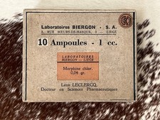 Antique Biergon Laboratory Morphine Ampule Box - Belgium - Rare Pharmaceutical picture