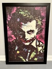 Joker Heath Ledger Stephen Fishwick Ha Ha Framed Print Batman Joker DC Comics picture