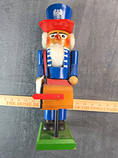 Steinbach Wooden Nutcracker Mailman Messenger Handmade Germany Blue Red Green picture