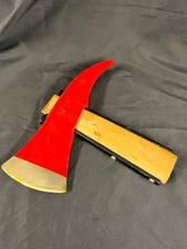 Vintage Sater Banko Swedish Firefighter Axe 3 lb Fireman Pick Head Red Paint picture