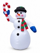 NEW 2026 Christmas Inflatable 4ft Candy-Cane Snowman picture
