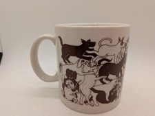 Vintage '79 Taylor & Ng Coffee Mug Brown Naughty Dogs Orgy picture