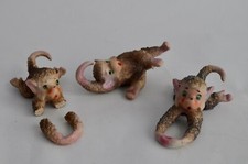 Vintage Sugared Monkeys Japan 1960s Set of 3 Porcelain picture