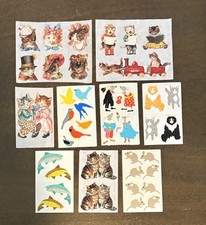 Vintage John Grossman’s Gifted Line Stickers “Cats & Prey” picture
