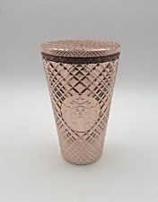 Starbucks 2023 Rose Gold Winter Holiday Jeweled 16 oz.  Tumbler Cold Cup picture