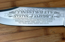 MASSIVE COLT CONFEDERATE STATES CT 827 STAG HANDLE D-GUARD BOWIE KNIFE #84 picture