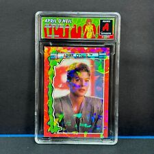 1991 Topps TMNT April O’neil #7 Atomic Cracked Ice Altered Refractor RazorSlabs  picture