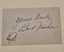 Rare Bud Fisher Hand Drawn Sketch Mutt And Jeff Creator Signed Autograph picture