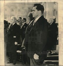 1953 Press Photo President Eisenhower with Vice President Nixon, Truman & Hoover picture