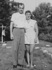 4Y Photograph Cute Couple Handsome Man Phi Mu Delta Shirt Pretty Woman 1940's  picture