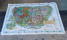 Vintage 1962 Disney Disneyland California U.S.A Park Color Map 44 1/2