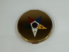 Vintage 1950s Dorset Fifth Avenue Powder Compact - Gold Tone Brass Enamel Order  picture