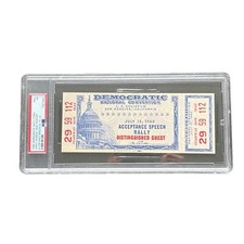 1960 Democratic National Convention Acceptance Speech John Kennedy Ticket PSA 7 picture