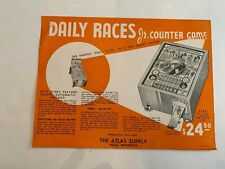 Vintage Daily Races JR Counter Game The Atlas Supply Co Wells MN Advertisement picture