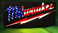 Milwaukee Patriotic Theme Man Cave Lightbox 2 Sizes LED light picture