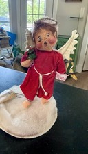 Annalee VTG 1994 Angel Green Slingshot Naughty Holly Christmas Vintage Black Eye picture