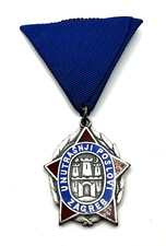 Yugoslavia Zagreb 20 Years Service Medal Internal Affairs 1974 Police Award picture