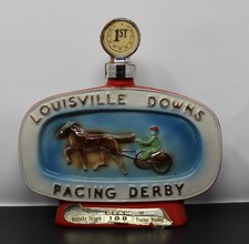VINTAGE 1978 JIM BEAM LOUISVILLE DOWNS PACING DERBY CERAMIC DECANTER picture